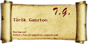 Török Gaszton névjegykártya