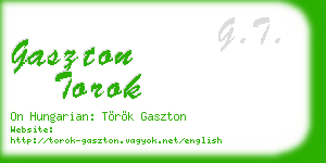 gaszton torok business card